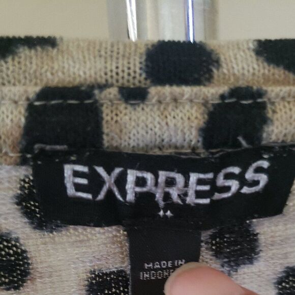 Express Leopard Print Long Sleeve Top Size Small - Picture 4 of 4